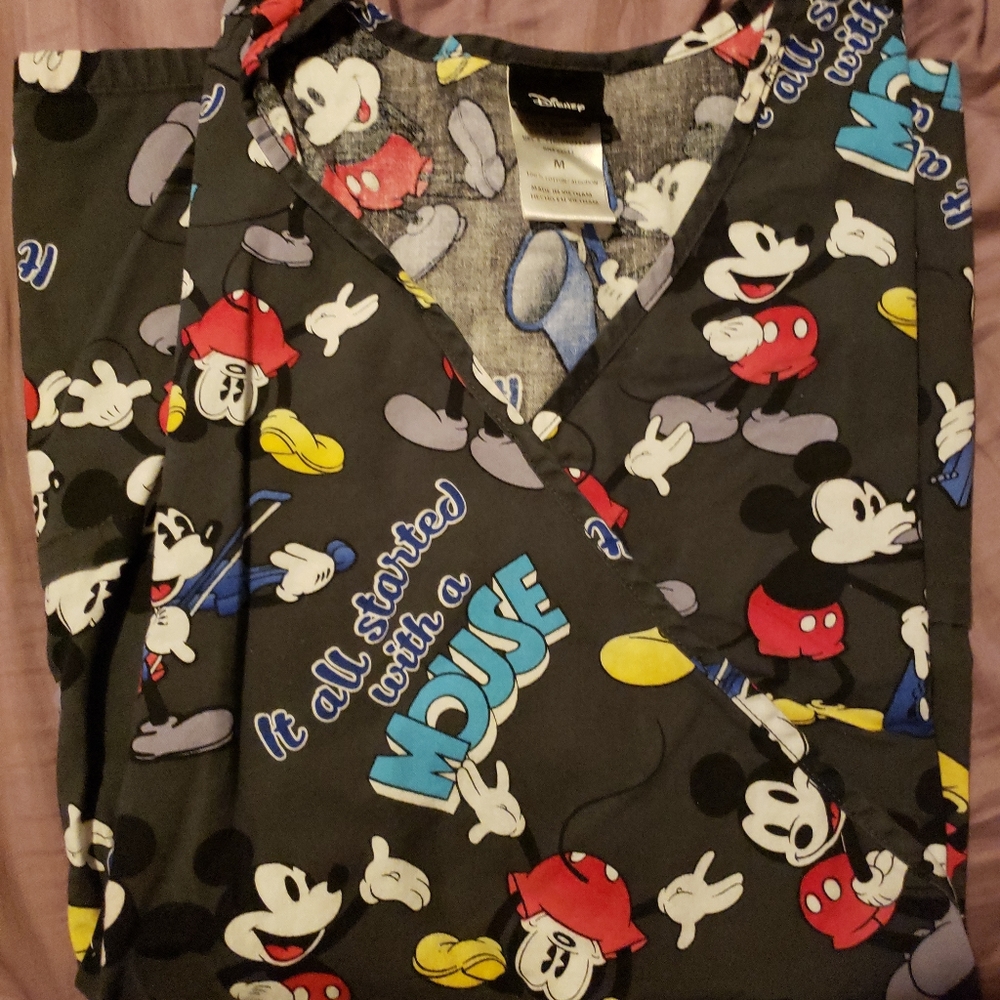 Mickey Mouse scrub top